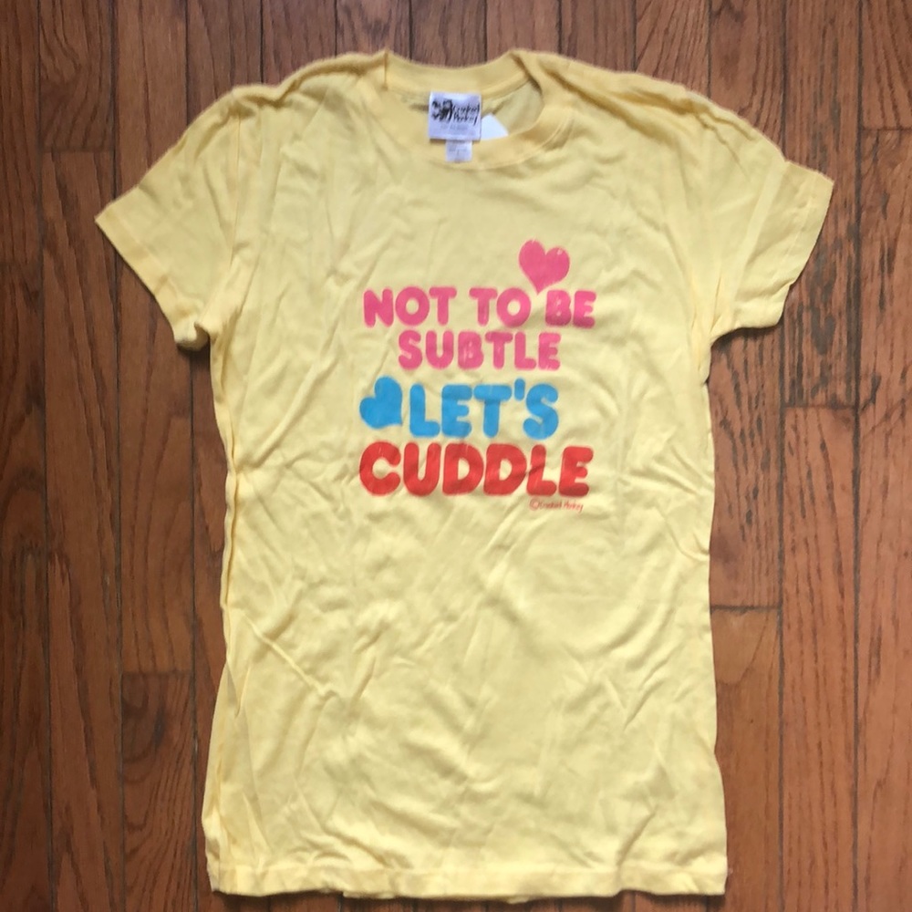 Women’s let’s cuddle t-shirt